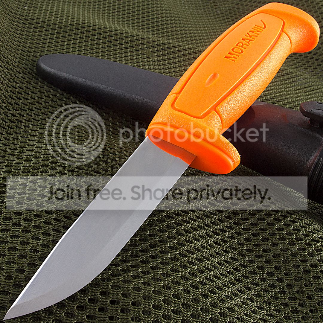 8.25" MORA MORAKNIV BASIC 511 CARBON STEEL KNIFE ORANGE Survival Sweden